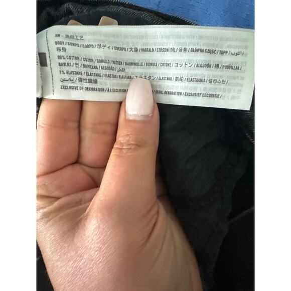 Abercrombie & Fitch Curve Love Ankle Straight Ultra High Rise Black jeans 28/6L - Picture 7 of 7